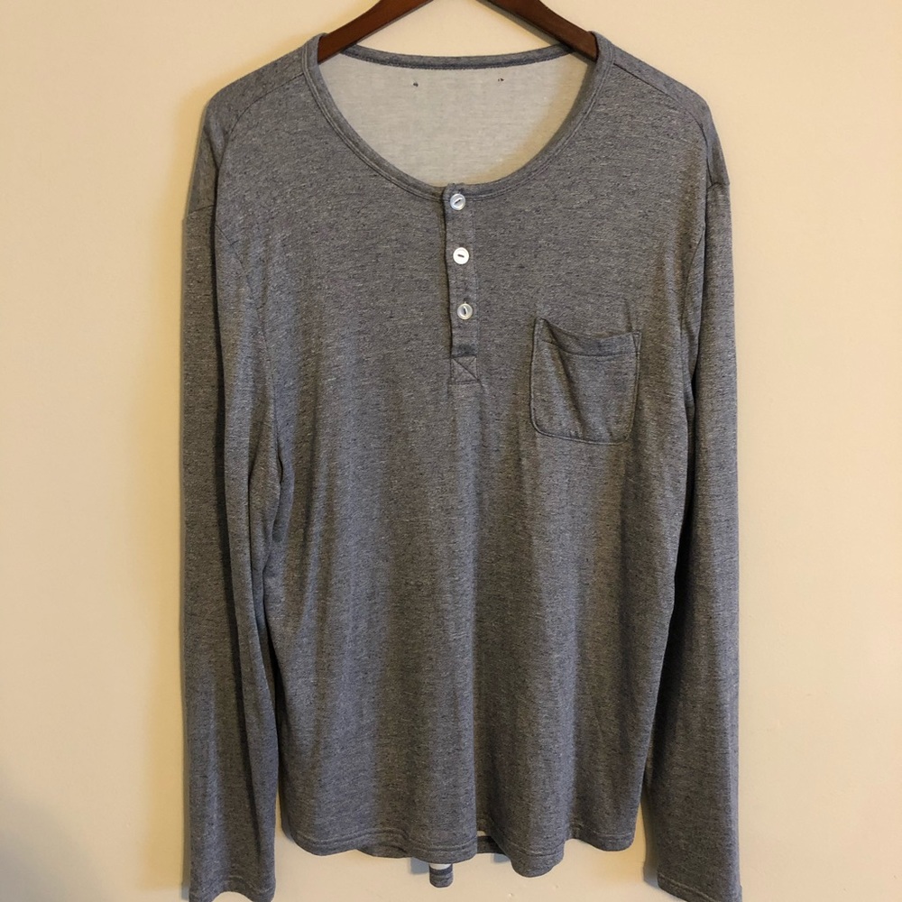 Five Four henley longsleeve heather navy blue L